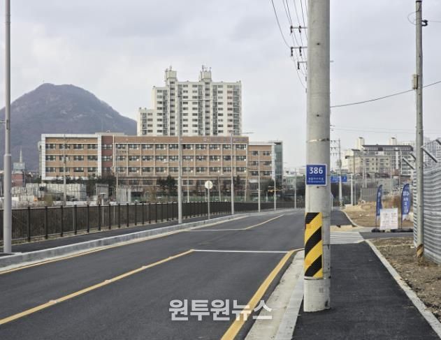 방산~신천 잇는 ‘방산로 4단계’ 준공(도로 및 보도 정비 4-2구간)