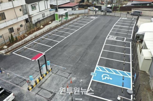 보은군 교사리, 차는 쉬고 사람은 머무는 공영주차장·쉼터 조성