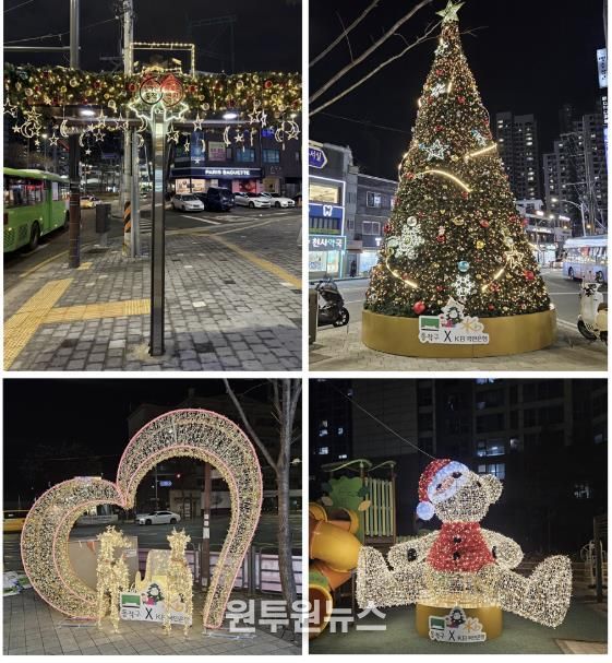 (왼쪽 상단부터 시계방향으로) 그늘막 트리, 중앙대병원 앞 교통섬, 청명어린이공원, 노량진역 인근 모습
