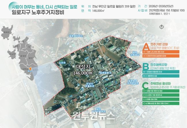 일로읍 도시재생 노후주거지정비 위치도