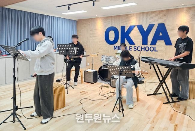 창녕옥야중학교 개방형 학교공간 조성사업 모습