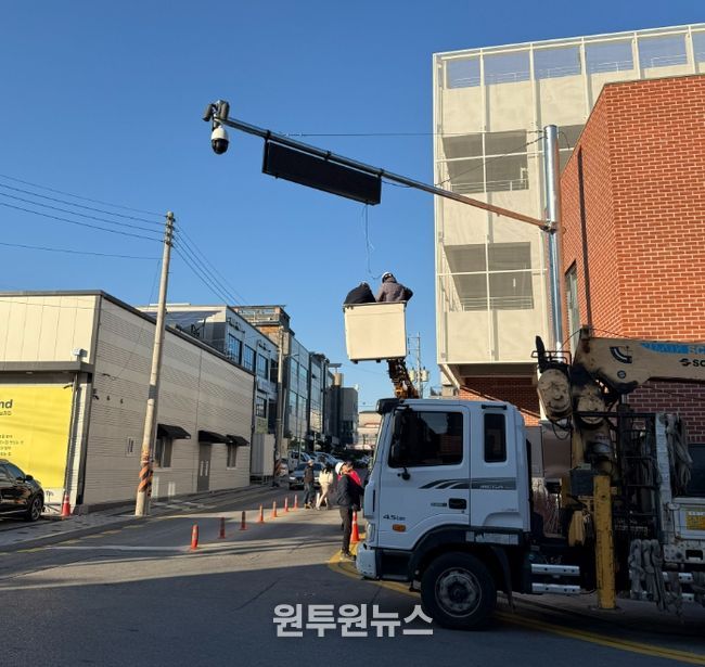 가흥신도시 주차타워 인근 불법 주·정차 단속 CCTV 본격 가동