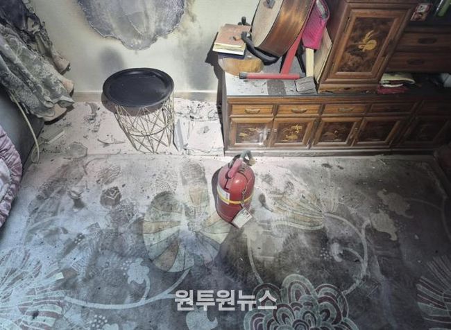 홍성소방서, 단독주택 화재 감지기로 조기인지 소화기로 화재 진화... 대형 피해 막아