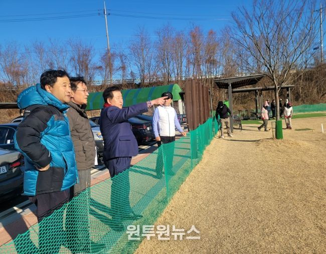 고성군의회 의장, 파크골프장 현장점검