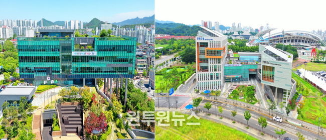 상록구청(왼쪽), 단원구청(오른쪽) 전경