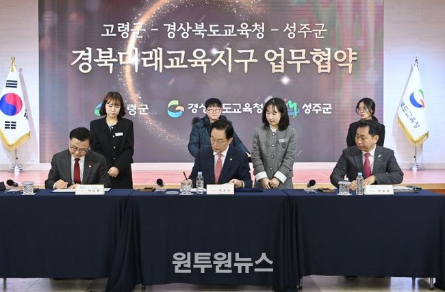 성주군, 경상북도교육청과 경북미래교육지구 업무협약 체결