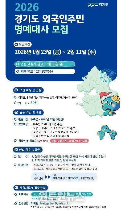 2026 경기도 외국인주민 명예대사 모집.jpg 바로보기2026 경기도 외국인주민 명예대사 모집