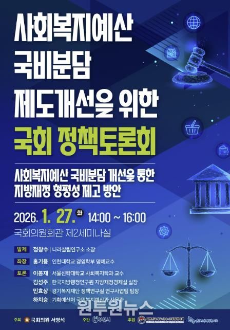 ‘사회복지예산 국비분담 제도개선을 위한 국회 정책토론회’ 포스터