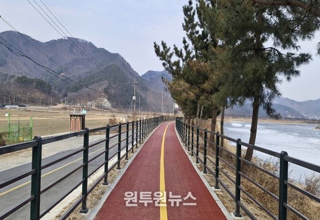 보청천 자전거도로 개설공사 준공사진
