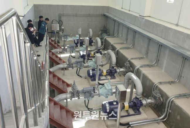 고평가압장 시설 내부