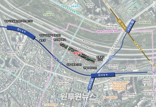 위치도 (영등포구 신길동 1343번지 일대)