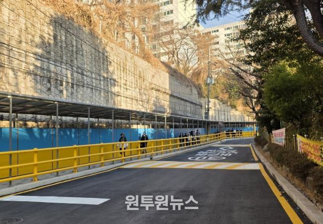 안전 통학로 완공 모습