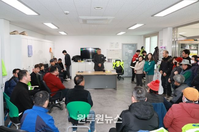 예천군, 설맞이 생활폐기물 처리 근로자 격려 방문