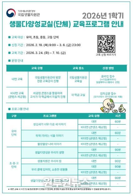 생물다양성교실 포스터