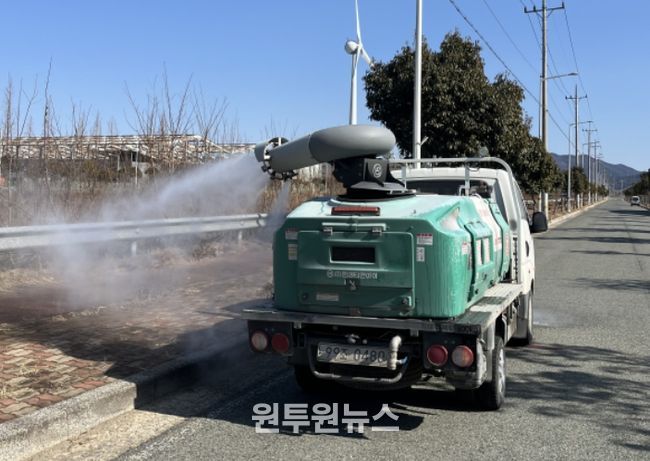 철새도래지 주변 소독