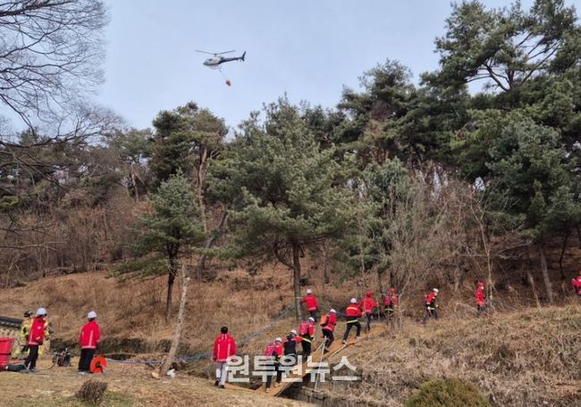 평택시, ‘산림 재난 대비 산불 진화 및 산사태 주민 대피 훈련’ 실시