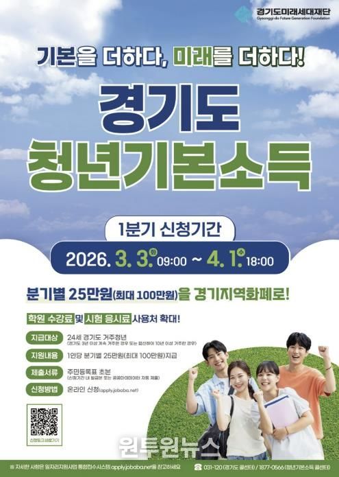 경기도 청년기본소득 포스터