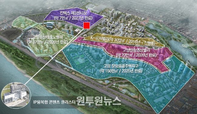 IP융복합 콘텐츠 클러스터 입지도