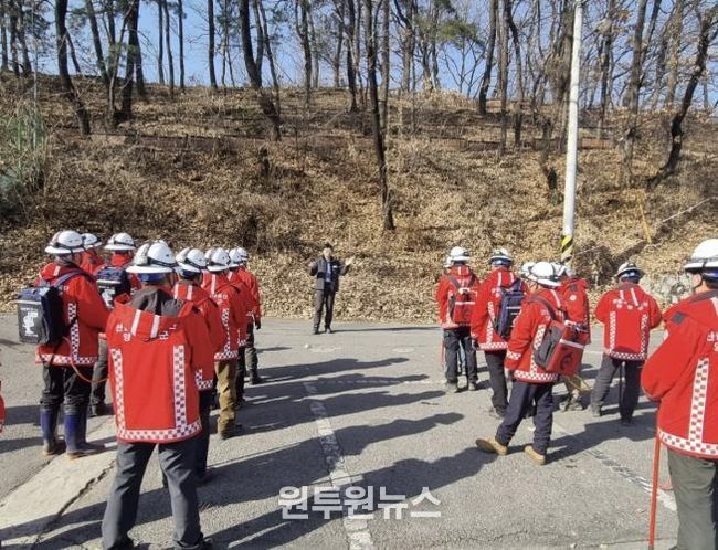 산불발생훈련사진