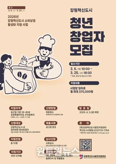 강원혁신도시 내 소외상권 활성화를 위한 임차료 지원