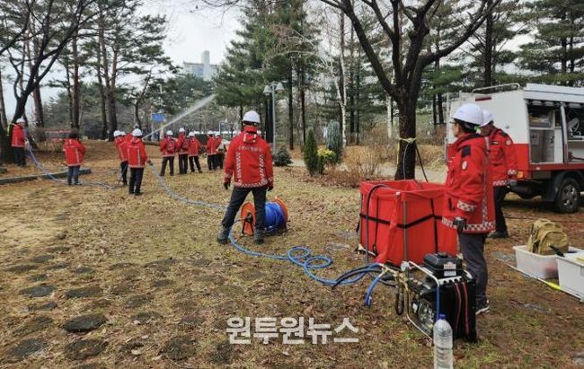 수원시 영통구, 산불 대비 자체 모의훈련 실시