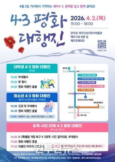 4·3 평화 대행진 행사 포스터