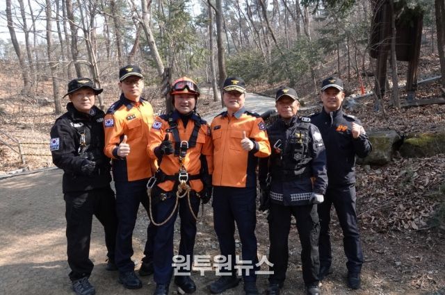 이영희 의원, 용인소방서 산악사고 대비 특별구조훈련 참여