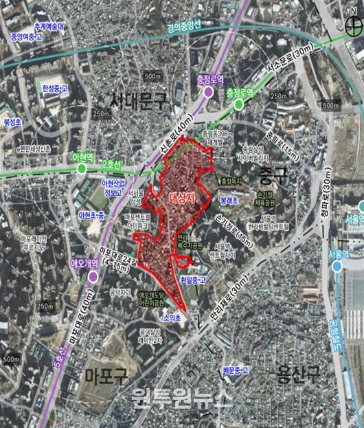 위치도 (아현동 699번지 일대)