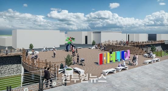 금산군 중도·하옥 도시재생사업지역 무대교 조감도