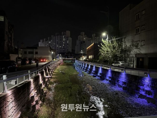 도시숲 달빛거리 야간경관(산성천 일원)