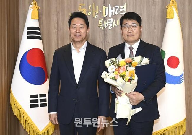 오세훈 서울시장과 김태균 서울교통공사 사장