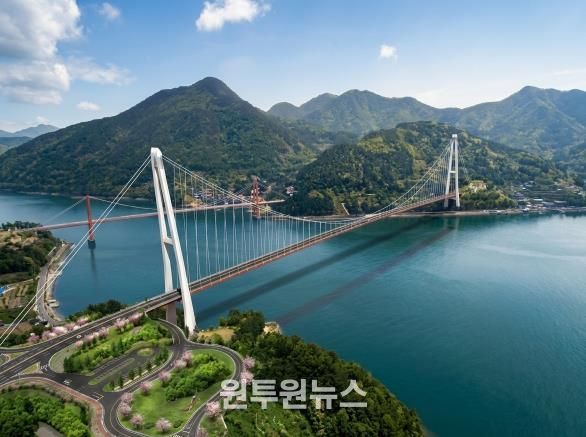 남해군, 남해대교 해저관로 압입공사 본격 착수