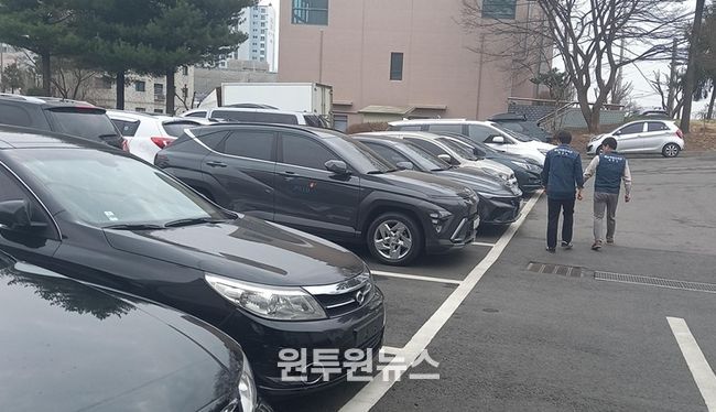 파주시차량등록사업소, 세외수입 체납차량 번호판 영치 실시