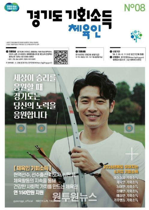 안성시, 체육인 기회소득 4월 1일부터 접수 시작