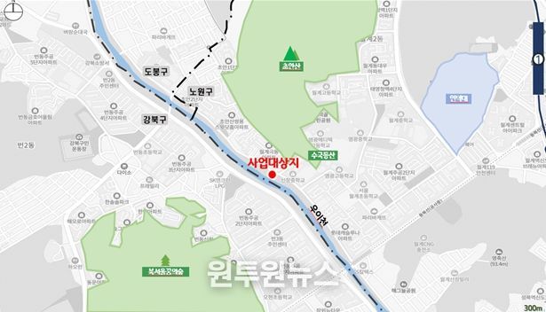 '서울 물빛나루 19호 노원 우이마루' 조성 위치도