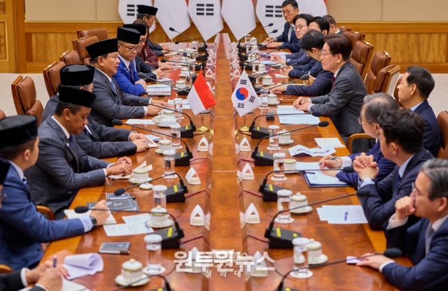 한·인도네시아 정상회담 확대회담(청와대)