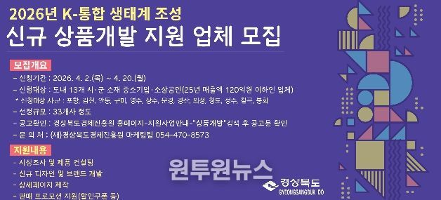 신규 상품개발 지원사업 홍보 리플릿