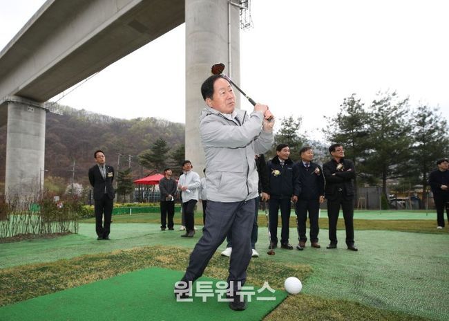 시타 중인 주광덕 시장