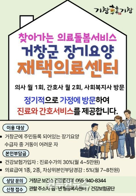 거창군, “집에서 받는 의료서비스” 재택의료센터 운영