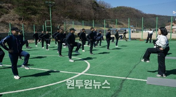 육군 제37보병사단 영동대대 장병 집중체력단련 시범운영 지원