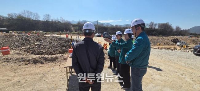 군수권한대행, 고견자연재해위험개선지구 정비사업 현장 방문