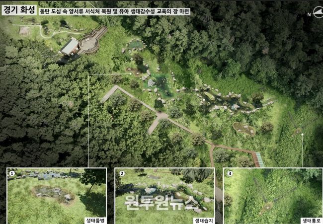 선납숲공원 생태계 복원사업 조감도