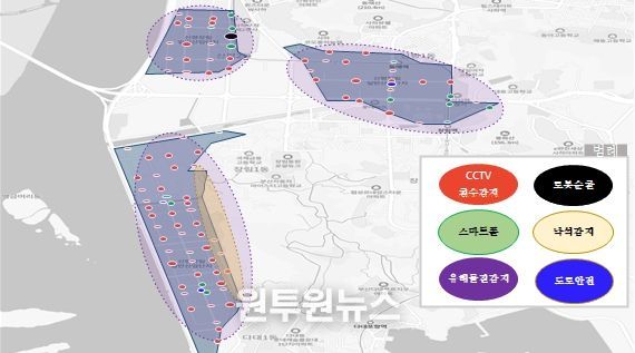 통합관제센터 구축사업 위치도